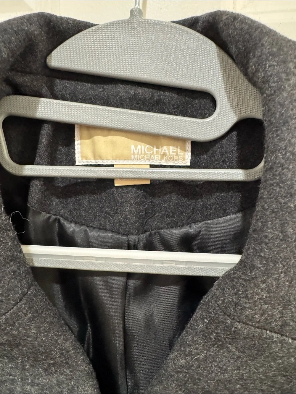 Michael Kors Women’s Double-Breasted Dark Gray Peacoat Jacket Coat size L